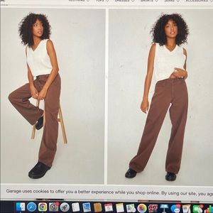 Street Wide Leg Jeans in Walnut Brownie